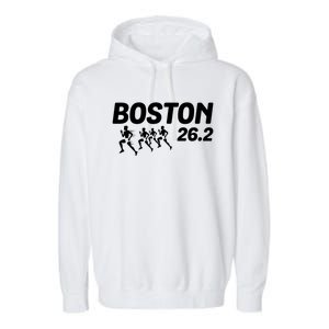 Boston 26 2 Miles Running Marathon Friend Support Cute Gift Garment-Dyed Fleece Hoodie