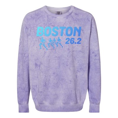 Boston 26 2 Miles Running Marathon Friend Support Cute Gift Colorblast Crewneck Sweatshirt