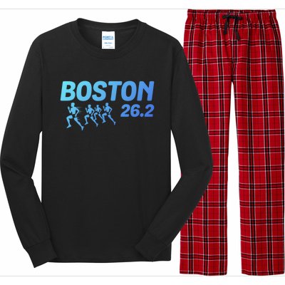 Boston 26 2 Miles Running Marathon Friend Support Cute Gift Long Sleeve Pajama Set