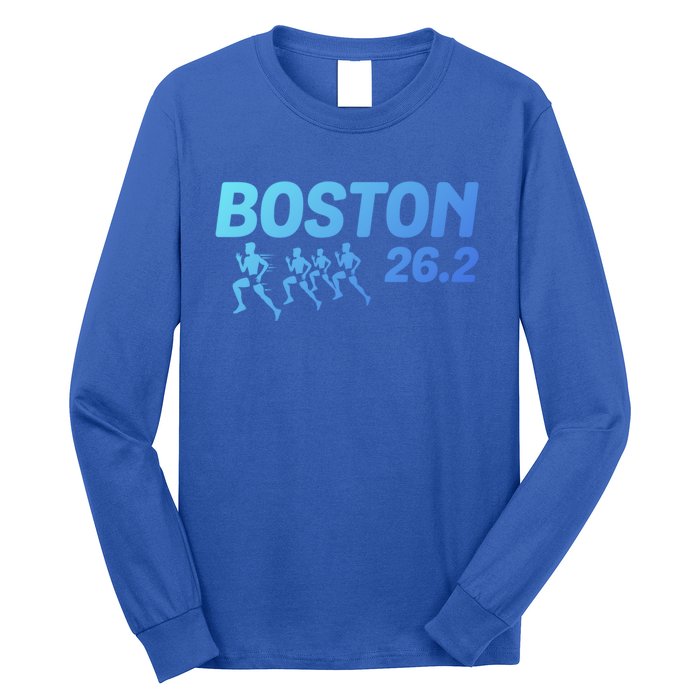 Boston 26 2 Miles Running Marathon Friend Support Cute Gift Long Sleeve Shirt