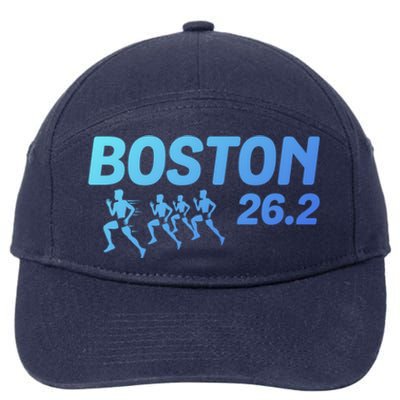 Boston 26 2 Miles Running Marathon Friend Support Cute Gift 7-Panel Snapback Hat