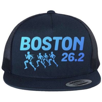 Boston 26 2 Miles Running Marathon Friend Support Cute Gift Flat Bill Trucker Hat