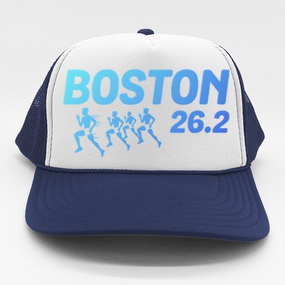 Boston 26 2 Miles Running Marathon Friend Support Cute Gift Trucker Hat