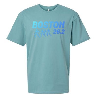 Boston 26 2 Miles Running Marathon Friend Support Cute Gift Sueded Cloud Jersey T-Shirt