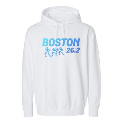 Boston 26 2 Miles Running Marathon Friend Support Cute Gift Garment-Dyed Fleece Hoodie