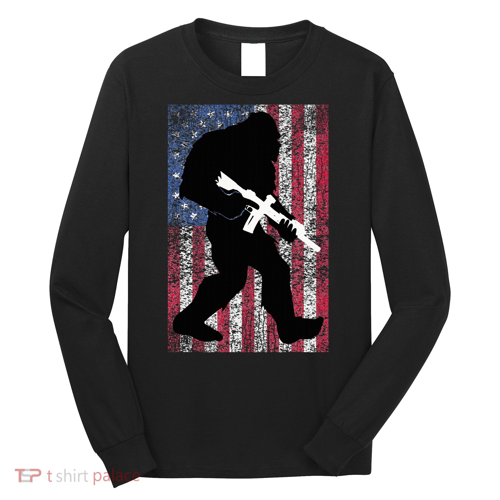 Bigfoot 2nd Amendment Right To Bear Arms Gift For Gun Owner Long Sleeve Shirt