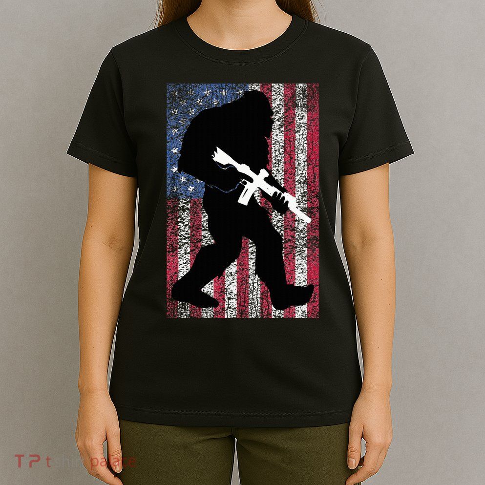 Bigfoot 2nd Amendment Right To Bear Arms Gift For Gun Owner T-Shirt