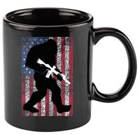Bigfoot 2nd Amendment Right To Bear Arms Gift For Gun Owner 11oz C Handle Ceramic Mug