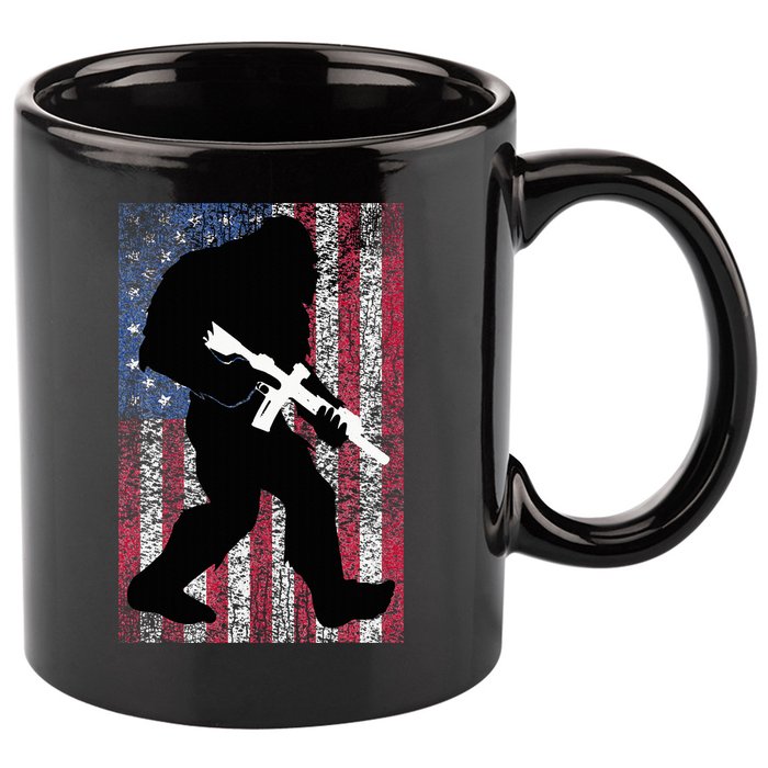 Bigfoot 2nd Amendment Right To Bear Arms Gift For Gun Owner 11oz C Handle Ceramic Mug