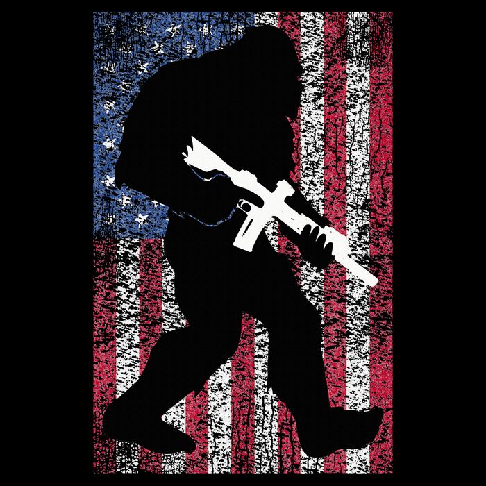 Bigfoot 2nd Amendment Right To Bear Arms Gift For Gun Owner Drawstring Bag