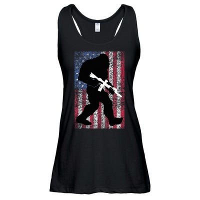 Bigfoot 2nd Amendment Right To Bear Arms Gift For Gun Owner Ladies Essential Flowy Tank