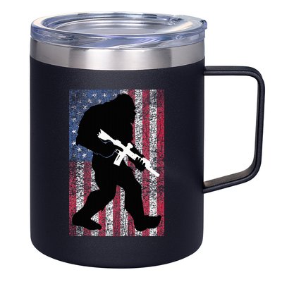 Bigfoot 2nd Amendment Right To Bear Arms Gift For Gun Owner 12oz Stainless Steel Coffee Mug