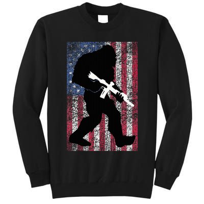 Bigfoot 2nd Amendment Right To Bear Arms Gift For Gun Owner Tall Sweatshirt