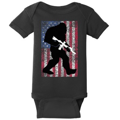 Bigfoot 2nd Amendment Right To Bear Arms Gift For Gun Owner Baby Bodysuit