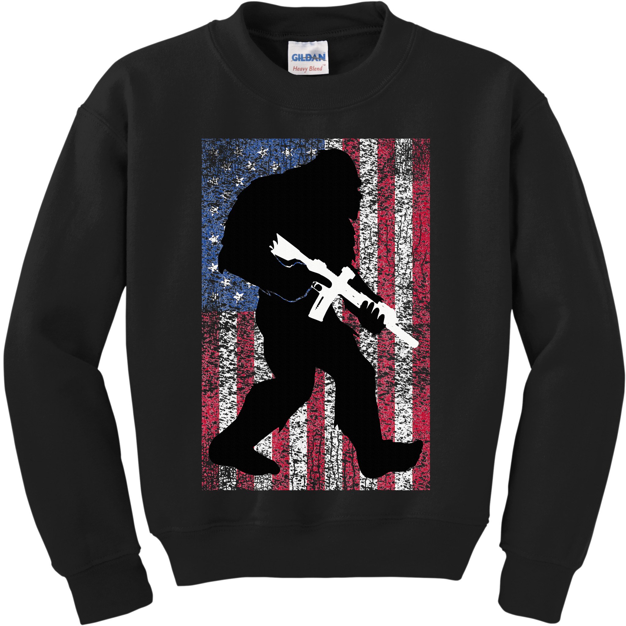 Bigfoot 2nd Amendment Right To Bear Arms Gift For Gun Owner Kids Sweatshirt