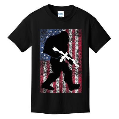 Bigfoot 2nd Amendment Right To Bear Arms Gift For Gun Owner Kids T-Shirt