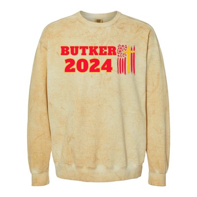 Butker 2024 American Flag Team Butker Surname Colorblast Crewneck Sweatshirt