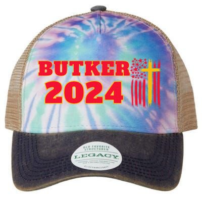 Butker 2024 American Flag Team Butker Surname Legacy Tie Dye Trucker Hat