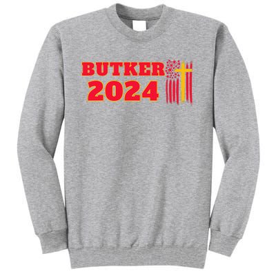 Butker 2024 American Flag Team Butker Surname Tall Sweatshirt