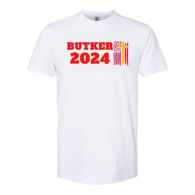 Butker 2024 American Flag Team Butker Surname Softstyle® CVC T-Shirt