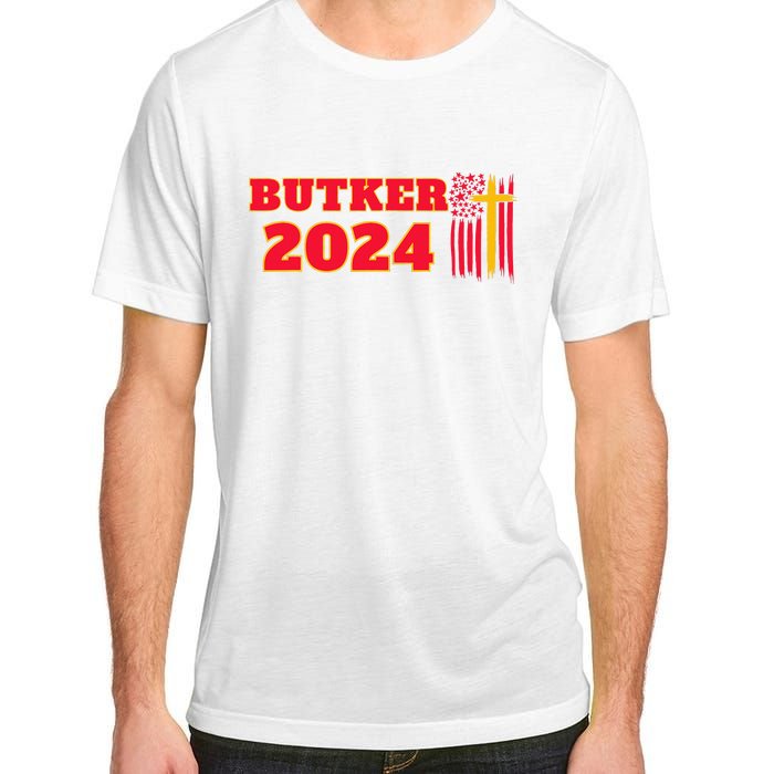 Butker 2024 American Flag Team Butker Surname Adult ChromaSoft Performance T-Shirt