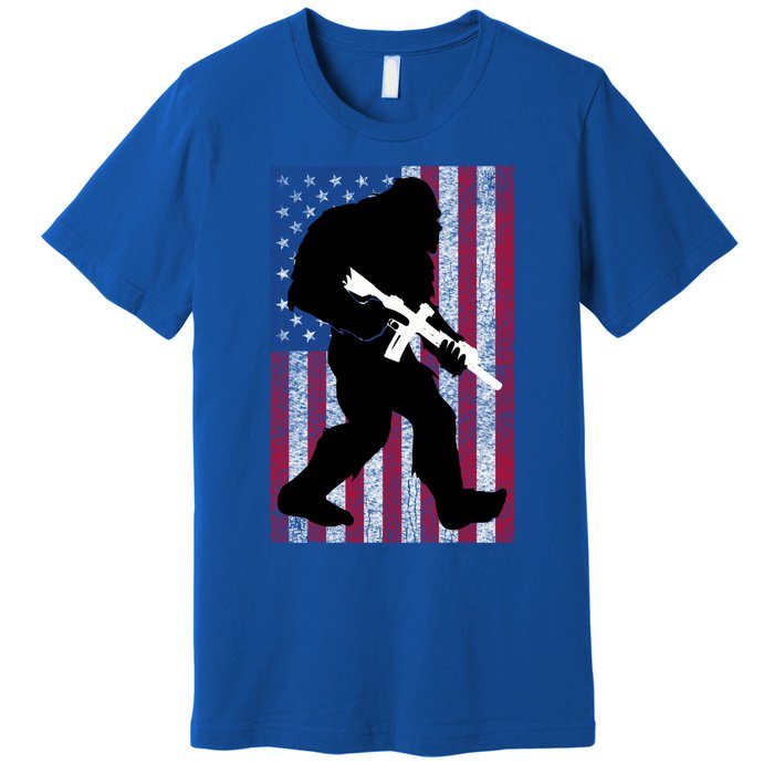 Bigfoot 2nd Adt Right To Bear Arms Gift For Gun Owner Cute Gift Premium T-Shirt