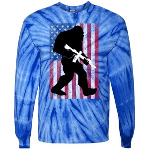 Bigfoot 2nd Adt Right To Bear Arms Gift For Gun Owner Cute Gift Tie-Dye Long Sleeve Shirt