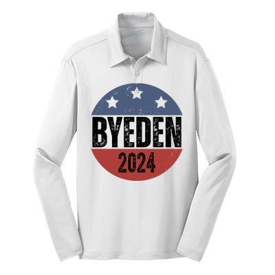 Byeden 2024 Anti Joe Biden Pro Trump Silk Touch Performance Long Sleeve Polo