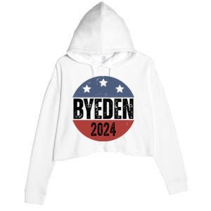 Byeden 2024 Anti Joe Biden Pro Trump Crop Fleece Hoodie