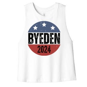 Byeden 2024 Anti Joe Biden Pro Trump Women's Racerback Cropped Tank