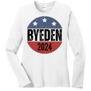 Byeden 2024 Anti Joe Biden Pro Trump Ladies Long Sleeve Shirt