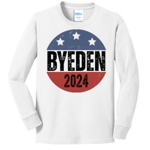 Byeden 2024 Anti Joe Biden Pro Trump Kids Long Sleeve Shirt