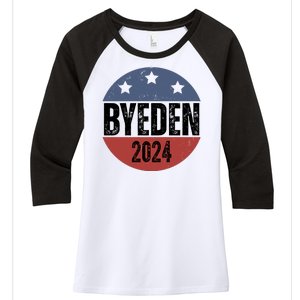 Byeden 2024 Anti Joe Biden Pro Trump Women's Tri-Blend 3/4-Sleeve Raglan Shirt