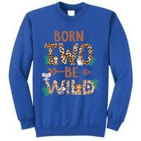 Born 2 Be Wild Birthday Decorations Zoo Animals 2nd Gift Sweatshirt