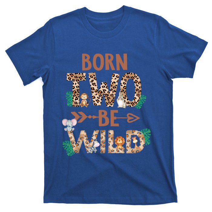 Born 2 Be Wild Birthday Decorations Zoo Animals 2nd Gift T-Shirt