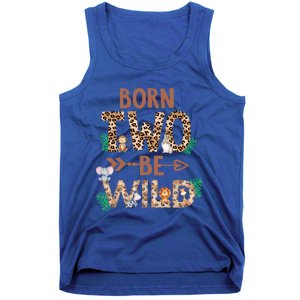 Born 2 Be Wild Birthday Decorations Zoo Animals 2nd Gift Tank Top