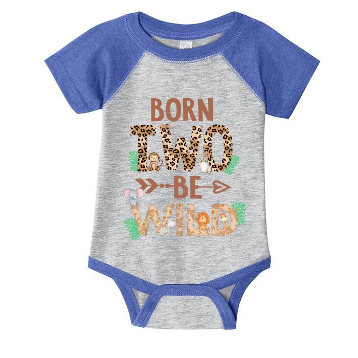 Born 2 Be Wild Birthday Decorations Zoo Animals 2nd Gift Infant Baby Jersey Bodysuit