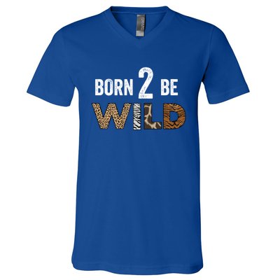 Born 2 Be Wild Gift V-Neck T-Shirt