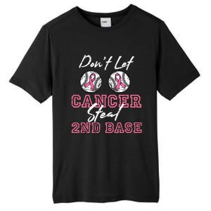 Baseball 2nd Base Pink Ribbon Breast Cancer Awareness Gift Tall Fusion ChromaSoft Performance T-Shirt