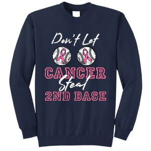 Baseball 2nd Base Pink Ribbon Breast Cancer Awareness Gift Tall Sweatshirt