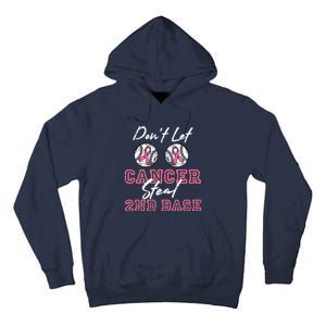 Baseball 2nd Base Pink Ribbon Breast Cancer Awareness Gift Tall Hoodie