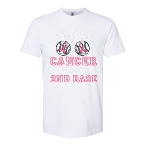 Baseball 2nd Base Pink Ribbon Breast Cancer Awareness Gift Softstyle CVC T-Shirt