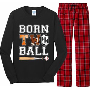 Born 2nd Ball Birthday Sport Theme 2 Year Old Long Sleeve Pajama Set