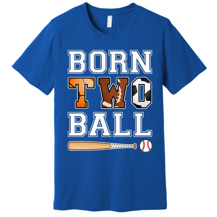 Born 2nd Ball Birthday Sport Theme 2 Year Old Premium T-Shirt