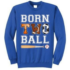 Born 2nd Ball Birthday Sport Theme 2 Year Old Tall Sweatshirt