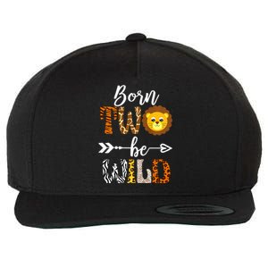 Born 2 Be Wild Birthday Decorations Girl Boy Baby Lion 2nd Wool Snapback Cap