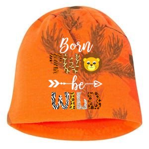 Born 2 Be Wild Birthday Decorations Girl Boy Baby Lion 2nd Kati - Camo Knit Beanie