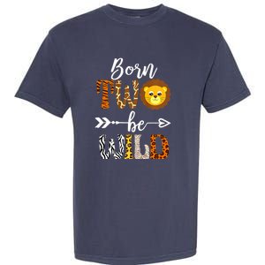 Born 2 Be Wild Birthday Decorations Girl Boy Baby Lion 2nd Garment-Dyed Heavyweight T-Shirt