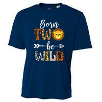 Born 2 Be Wild Birthday Decorations Girl Boy Baby Lion 2nd Cooling Performance Crew T-Shirt