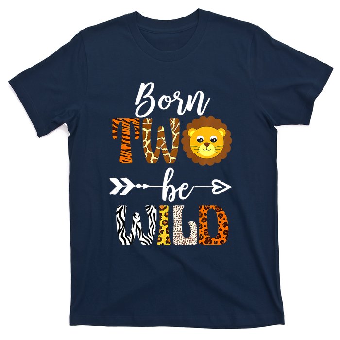 Born 2 Be Wild Birthday Decorations Girl Boy Baby Lion 2nd T-Shirt